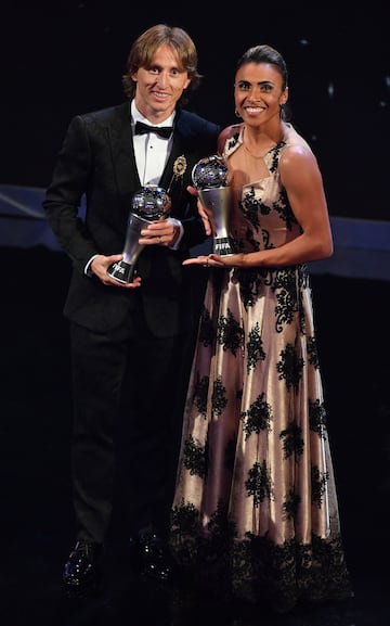 Marta y Modric, premios 'The Best 2018'.