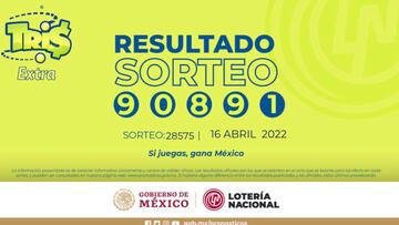 Resultados Lotería Tris Extra hoy: ganadores y números premiados | 16 de abril
