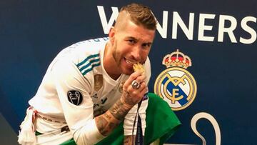 Sergio Ramos lució un anillo tipo NBA en la celebración del Madrid