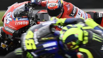 Rossi le ganó el mano a mano a Dovizioso.