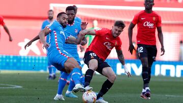 Maffeo, durante un partido del Atlético.