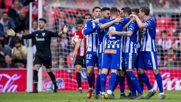 Alegría en los jugadores del Alavés