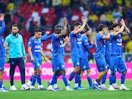 Osinachi Christian Ebere of Cruz Azul during the 14th round match between America and Cruz Azul as part of the Liga BBVA MX Varonil, Torneo Clausura 2026 at Banorte (Azteca) Stadium, on April 11, 2026 in Mexico City, Mexico.