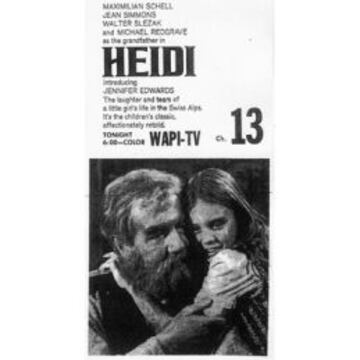 Cartel publicitario del telefilm Heidi