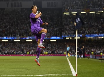 Juventus-Real Madrid. 0-1. Cristiano celebró el primer gol.