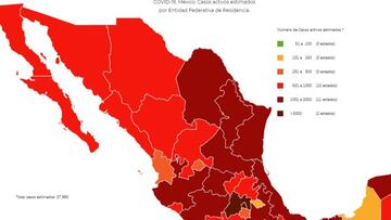 Mapa y casos de coronavirus en México por estados hoy 26 de agosto