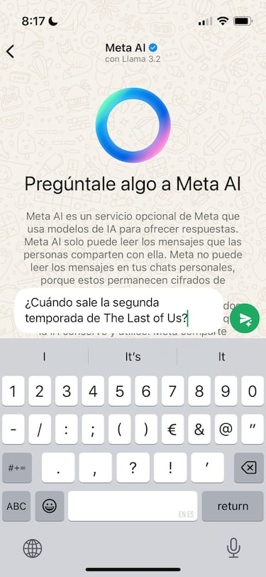 Cuidado con el circulo azul de Meta en WhatsApp: estas son las razones por las que deberías ignorarlo