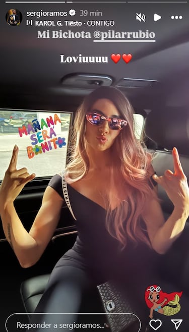 Sergio Ramos y Pilar Rubio reaparecen juntos en el concierto de Karol G
