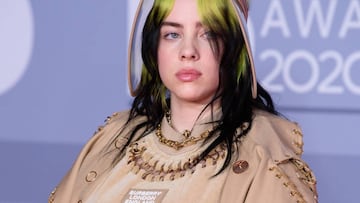 Billie Eilish en los The BRIT Awards 2020 en The O2 Arena, Londres. Febrero 18, 2020.