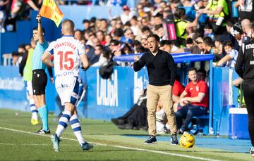 Borja Jiménez da instrucciones durante un partido con el Leganés. 