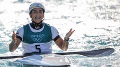 EVE2744. TOKIO (JAP&Oacute;N), 27/07/2021.- La espa&ntilde;ola Maialen Chourraut reacciona tras competir en la final de kayak femenino por el pirag&uuml;ismo en eslalon de los Juegos Ol&iacute;mpicos 2020, en el Centro de Pirag&uuml;ismo en Eslalon de Kasai en Tokio (Jap&oacute;n). EFE/ Enric Fontcuberta