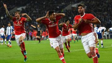 El Benfica de Jiménez le arrebató un punto al Porto al 93'