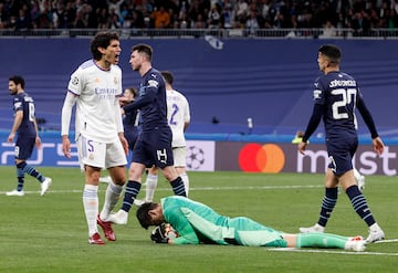 Los jugadores estaban exultantes despu¨¦s de la remontada en Champions ante el Manchester City en mayo de 2022.