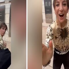 El percance inesperado de Sandra Sánchez con un cámara al hacer su patada de karate