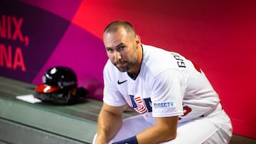 Mar 13, 2023; Phoenix, Arizona, USA; USA first baseman Paul Goldschmidt prior to game against Canada during the World Baseball Classic at Chase Field. Mandatory Credit: Mark J. Rebilas-USA TODAY Sports