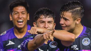 Ivan Moreno celebrates his goal 2-1 of Mazatlan during the game Mazatlan FC vs Queretaro, corresponding to 15th round of the Torneo Apertura Grita Mexico A21 of the Liga BBVA MX, at El Kraken Stadium, on October 22, 2021.
<br><br>
Ivan