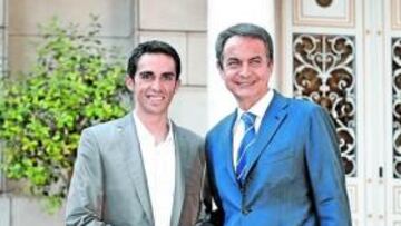 <b>RECEPCIÓN. </b>Contador y Zapatero, en el Palacio de La Moncloa.