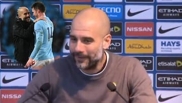 Pep se emociona con el debut de Laporte: "¡Guau! Igual es barato..."