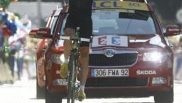 <b>REPITE. </b>Edvald Boasson Hagen cruzó primero la meta de Pinerolo.