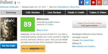 Todas las notas de Fallout 4 en PC, PS4 y One