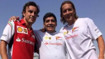Alonso entrena con Maradona, Salgado y Alfonso en Dubai