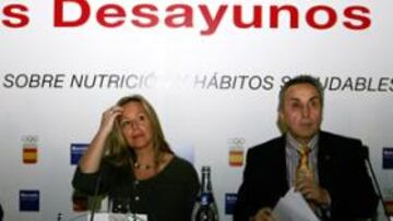 <b>MINISTRA Y PRESIDENTE. </b>Trinidad Jiménez y Alejandro Blanco.