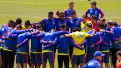 La Selecci&oacute;n Colombia entrenando