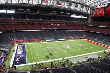 Escenario de la Super Bowl LI. Todo está listo para la celebración del encuentro desde Houston.