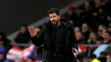 Simeone, durante el Atlético-Valladolid.