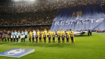 Polémica. El Barça pactó con la UEFA la pancarta, pero la pitada sorprendió al organismo europeo.