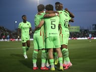 Oscar Estupinan celebrates his goal 1-1 of Juarez during the 12th round match between FC Juarez and Tigres UANL as part of the Liga BBVA MX Varonil, Torneo Clausura 2026 at Olimpico Benito Juarez Stadium, on March 22, 2026 in Ciudad Juarez, Mexico.