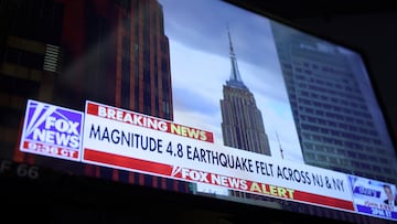 The epicentre of the earthquake was located close to New York City, where movement was felt by many citizens.