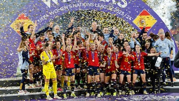 La seleccion española campeona de la Women's Nations League.
 