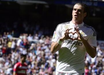 Gareth Bale celebra el 1-0.