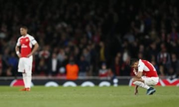 Alexis Sanchez durante el duelo de Arsenal ante Olympiacos por la segunda fecha de la Liga de Campeones.