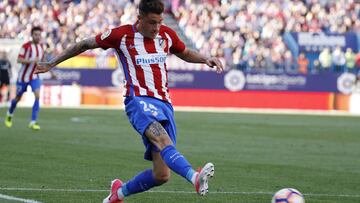 Giménez, con el Atlético de Madrid. Lo quieren el Inter Milán, el Manchester United y el Liverpool.