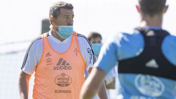 Óscar García, en un entrenamiento.