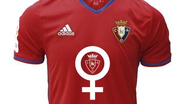 La camiseta de Osasuna en apoyo del D&iacute;a de la Mujer