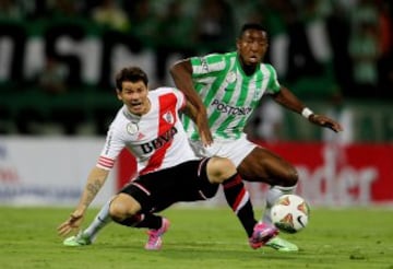 Atlético Nacional y River Plate igualaron 1-1 en la primera final de la Copa Sudamericana. 