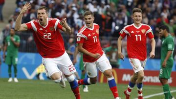 Rusia inicia a lo grande: vapuleó 5-0 a Arabia Saudita