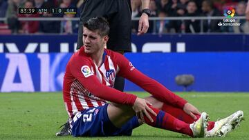 Morata se retiró lesionado tras un fuerte pisotón