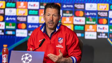 Simeone, en rueda de prensa.