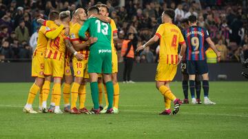 10/04/23  PARTIDO PRIMERA DIVISION 
BARCELONA - GIRONA 
FIN DE PARTIDO ALEGRIA