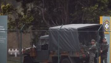 El ejército brasileño protege la concentración de la Canarinha