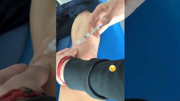 Puch mostró cómo se recupera de su lesión en la rodilla