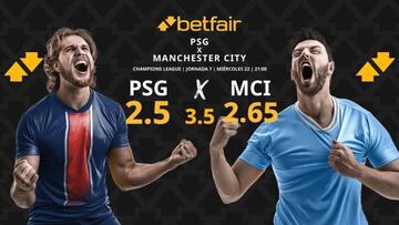PSG vs. Manchester City: horario, TV, pronósticos, estadísticas y clasificación