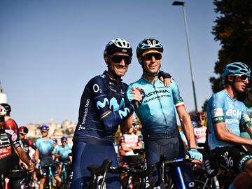 Vincenzo Nibali y Alejandro Valverde.