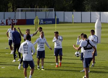 Bronnitsy, 11 junio 2018, Rusia
Copa Mundial Rusia 2018
Entrenamiento de la Seleccion Argentina en Bronnitsy.

Foto Ortiz Gustavo
