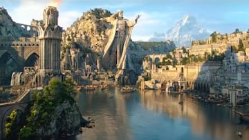 Númenor, la isla de humanos semi elfos más fuerte a nivel cultural y bélico durante la época en que transcurre Los Anillos de Poder.