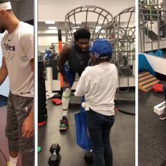 La grandeza del deporte: la emoción de una niña al conocer a Ben Simmons y Joel Embiid
